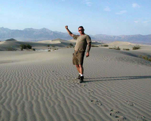 Death Valley Dunes, The week of July 4th, 115 degrees